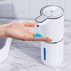 lot 32821 image: Automatic Liquid Soap Dispenser, 12.8oz380ml Wall Mount Touchless Soap Dispenser with Sensor, 4-Level Adjustable, IPX5 Waterproof, USB Rechargeable for Bathroom, Kitchen - Retail $20