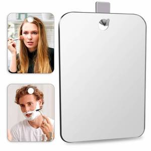 lot 33516 image: Shatterproof Shower Mirror Fogless for Shaving(2 Pack,Larger 10.7x8 inch) 43% Than Original,Unbreakable Deluxe Plexiglass Makeup Mirror,Largest Bathroom Wall Hanging,Portable Handheld Camping,Silver - Retail $12