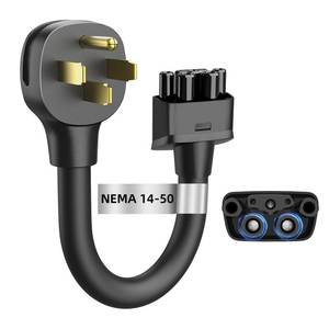 lot 33523 image: Otytkgo NEMA 14-50 Adapter for Tesla Gen 2 Mobile Connector, 240V 32A EV Fast Charging Adapter, 11 Inch Heavy-Duty Cable, Safe & Durable, Compatible with Tesla Model S 3 X Y - Black - Retail $50
