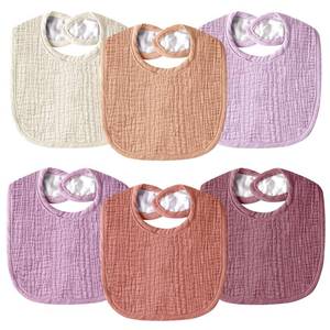 lot 33534 image: Wrrernsin Muslin Baby Bibs for Unisex Boys Girls, Cotton Drool Bib, Adjustable Newborn Bibs for Drooling and Teething - Retail $9