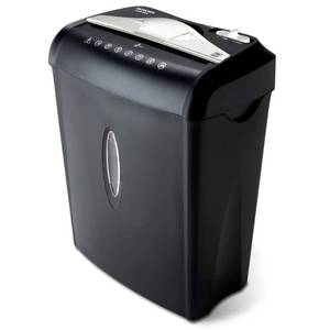 lot 61818 image: Aurora AU875XA Paper and Credit Card Shredder with 3.7-Gallon Wastebasket, 8-Sheet Cross-Cut with Basket - Retail $45