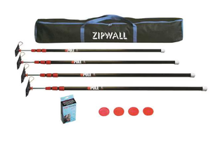lot 7808 image: ZipWall 10 Dust Barrier System 4-Pack - Retail $89