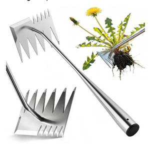 lot 45984 image: Weed Puller Tool, Heavy-Duty Stainless Steel Weeding Tool with Extendable Handle, Portable Garden Weed Removal Tool for Vegetable Gardening Backyard Farm Planting & Weeding - Retail $22