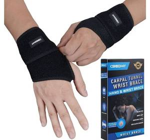 lot 45998 image: Carpal Tunnel Wrist Brace,2Pack Wrist Support Brace Adjustable Wrist Strap Reversible Wrist Brace for Sports ProtectingTendonitis Pain ReliefCarpal TunnelArthritis-Right&Left - Retail $16