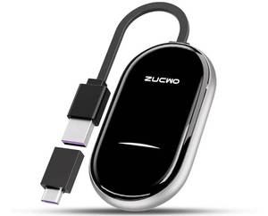 lot 46010 image: 2-in-1 Wireless CarPlay Adapter and Android Auto Adapter Converts Wired to Wireless for Cars 2016, Plug & Play, USB-A to USB-C for iOS10Android 11 - Retail $10