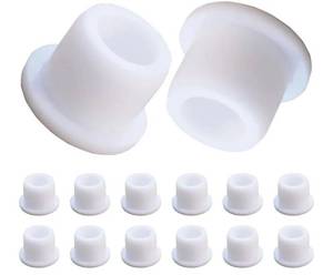 lot 46011 image: 12 PCS Bathtub Jet Covers Silicone Hole Plug White Tube Plugs Waterproof Bathtub Plug Fit for 12mm Bathtub Hole - Retail $8