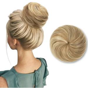 lot 46016 image: Hair Bun Extension Synthetic Drawstring Updo Fake Ballet Bun for Women Lady Donut Chignon Sahara Beige - Retail $10