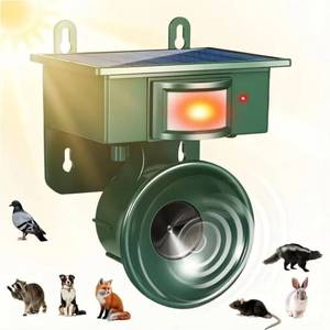 lot 46018 image: 2026 New Solar Ultrasonic Bird Repellent Outdoor, Woodpecker Deterrent for House, Bird Deterrents for Outside Pigeon Sparrow Repeller Scare Devices Weatherproof,Keep Birds Away Balcony Porch Patio Yard - Retail $40