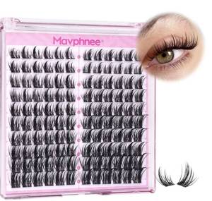 lot 46021 image: Natural Lash Clusters Spiky Eyelash Extensions Wispy Individual Lashes Manga Eyelash Individuals 120 Pcs CC-Curly Cluster Eyelash Extensions 10-16MM Mixed DIY Lash Extensions - Retail $9