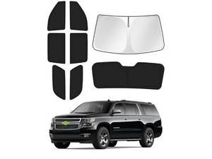 lot 57482 image: Sunshades for 2021-2025 2026 GMC Yukon XLChevy Suburban Accessories Windshield Sun Shade Side Rear Window Shade Cover Sun Visor Shield Privacy Protection Keep Vehicle Cool Black  - Retail $69