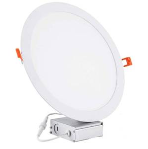 lot 57484 image: 11 Inch Ultra Thin LED Recessed Ceiling Light with Junction Box, 6000K Daylight, 24W 110V Eqv,Recessed Lighting, Slim No Dimmable Can-Killer Downlight,Canless Lights 2150LM High CRI80 - Retail $25