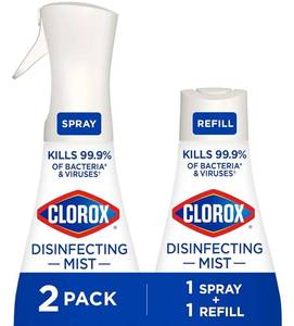 lot 57488 image: Clorox Disinfecting Mist Spray with Refill 2-Pack - Retail $8