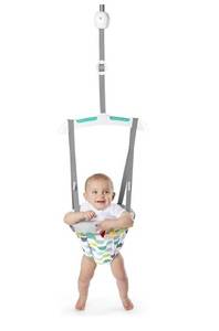 lot 57489 image: Bright Starts Playful Parade Door Jumper for Baby with Adjustable Strap, 6 Months and Up, Max Weight 26 lbs - Retail $30