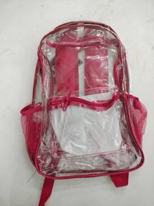 lot 20566 image: Mida West clear PVC backpack