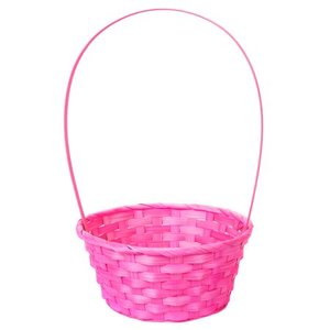 lot 20572 image: Way to Celebrate Easter Round Small Bamboo Basket, Set of 6