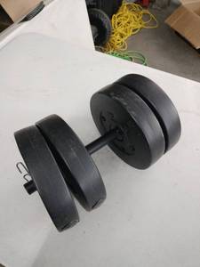 lot 20576 image: CAP Barbell 30lb Adjustable Vinyl Dumbbell Set