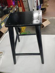 lot 20579 image: Black Wooden Barstool