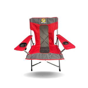 lot 20635 image: Buc-ee s Tailgate Steel Outdoor Folding Chair  Red and Gray