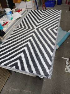 lot 20653 image: Nicole Miller New York Patio Country Ombre Geo IndoorOutdoor Area Rug 3x6 Ft