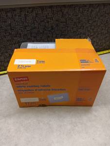 lot 14 image: Staples LaserInkjet Address Labels 1 x 2 58 White 30 LabelsSheet 60000Carton ST18055-CCVS - Retail $199