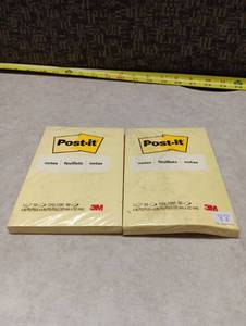 lot 22 image: 3M Post-it Notes Yellow Sticky Note Pads - 2 Pack