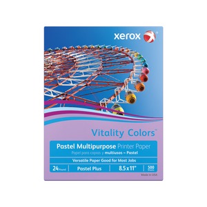 lot 23 image: Xerox� Vitality Colors Pastel Plus Color Multi-Use Printer & Copy Paper - Lilac - Letter (8.5 x 11) - 500 Sheets - Lot of 2 - Retail $38