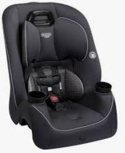 lot 8773 image: Cosco Kids Easy Elite Slim All-in-One Convertible Car Seat, Grey Glyphs