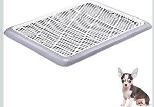 lot 8780 image: Mifoci Dog Training Pad Holder with Mesh Tray Non-Slip Leak Proof Puppy Potty Tray for Small Medium Large Dogs Pee Pad Holder Easy Clean Indoor Bathroom(19.69 x 14.17 Inch)