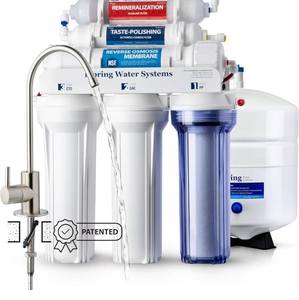 lot 8793 image: iSpring RCC7AK, NSF Certified, 75 GPD, Alkaline 6-Stage Reverse Osmosis System, pH Remineralization RO Water Filter System Under Sink, Patented Top-Mounted Faucet Design for Easy Installation
