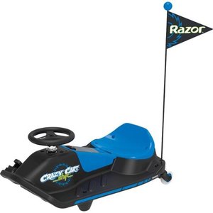 lot 8801 image: Razor - Crazy Cart Shift Battery-Powered Cart - BlueBlack