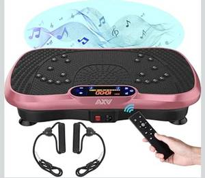 lot 8805 image: AXV Vibration Plate Fitness Platform Exercise Machine Vibrating Shaking Full Body Shaker Workout Vibrate Stand Shake Board Sport for Weight Loss Fat Burner for Gym Home Office