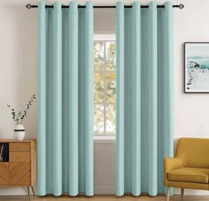 lot 8815 image: MIULEE Blackout Room Darkening Curtains Thermal Insulated Drapes Solid Window Treatment Set Grommet Top Light Blocking Curtain for Living RoomBedroom 2 Panels 52 x 84 inch Length Aqua