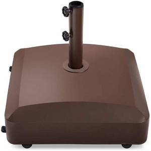lot 8818 image: Best Choice Products Fillable Mobile Umbrella Base Heavy Duty Market Stand w Wheels  Locks  123lb Capacity - Bronze