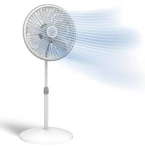 lot 8820 image: Lasko Oscillating Pedestal Fan - Lasko Fan with Adjustable Height and 3 Cooling Speeds, Portable, 18, Black