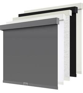 lot 8836 image: SUNOFF Cordless Blackout Roller Shades Blinds for Windows Free-Stop,Pull Down Room Darkening with Valance,Thermal Insulated Woven Fabric Window Door Blinds for Home,Office,Grey 27.5 W x 72 H