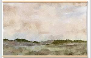 lot 8840 image: VIYYIEA Extra Large Canvas Wall Art, 36x54 Inch Minimalist Landscape Painting, Neutral Abstract Nature Wall Decor for Living Room or Bedroom