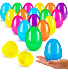 lot 8857 image: JOYIN 3.15 Easter Eggs, Fillable Plastic Eggs Empty Colorful Bright Eggshells with Hinge for Easter Hunt, Filling Treats, Party Favor, Basket Stuffers, Classroom Prize Supplies, 72PCS