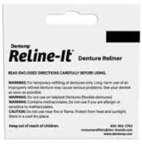 lot 8862 image: Dentemp Denture Reline Kit - Advanced Formula Reline It Denture Reliner (Pack of 3) - Denture Kit to Refit and Tighten Dentures for Both Upper &amp Lower Denture