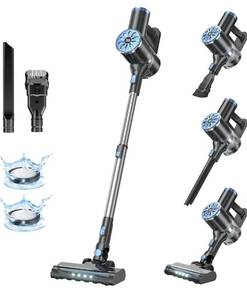 lot 8878 image: VIPSUN Cordless Vacuum Cleaner with Self-Standing, LED Screen Stick Vacuum Cleaners for Home, Lightweight Powerful Suction Vacuum, 6-in-1 Rechargeable Vacuum for Carpets, Pet Hair, Hardwood Floors