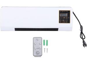 lot 889 image: LiebeWH Wall Mounted Space Heater and Cooler 1800W Smart Thermostat with Remote Indoor Mount Vertical Oscillation Adjustable Temperature (US Plug 110V)