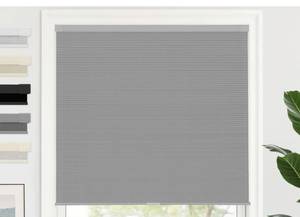 lot 8897 image: 100% Blackout No Drill Cellular Shades Blinds for Indoor Windows, No Tools Thermal Insulated Black Out Cordless Honeycomb Blinds for Bedroom Living Room Window, 29.5 W x 60 H, Grey