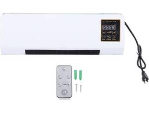 lot 907 image: Wall Mounted Space Heater with Remote Control and Digital Display