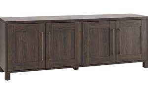 lot 8931 image: Henn&Hart Rectangular TV Stand for TVs up to 80 in Alder Brown, TV Stands for the Living Room