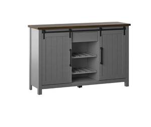 lot 8939 image: Twin Star Home - Sideboard with Optional Wine Storage - Antique Gray
