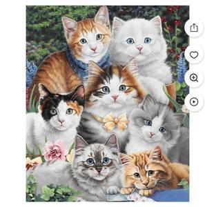 lot 8970 image: Dawhud Direct Kittens flower garden Fleece Blanket for Bed, 50 x 60