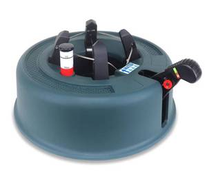 lot 5877 image: Christmas Tree Stand With Water Reservoir and Fast Clamp - Fits 6ft Tree with 5 Diameter - Equipped with a Water Level Indicator - No Assembly Required - Suitable for Indoor or Outdoor and can Accommodate both Real and Artificial Trees