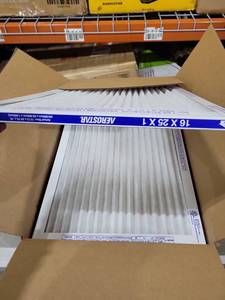 lot 5892 image: Aerostar 16x25x1 MERV 11 Pleated Air Filter 3 pack