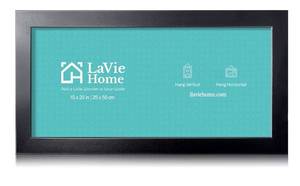 lot 5893 image: LaVie Home 10x20 Picture Frame Black, Panoramic Picture Frame for Wall Decoration, Classic Black
