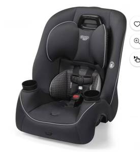 lot 5922 image: Cosco Kids Easy Elite Slim All-in-One Convertible Car Seat, Grey Glyphs