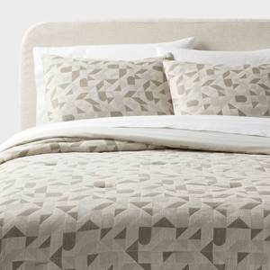 lot 4903 image: $99 King Geo Matelasse Comforter & Sham Set, Dark Olive Green